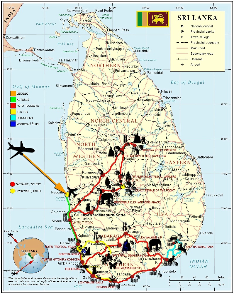 SRÍ LANKA mapa